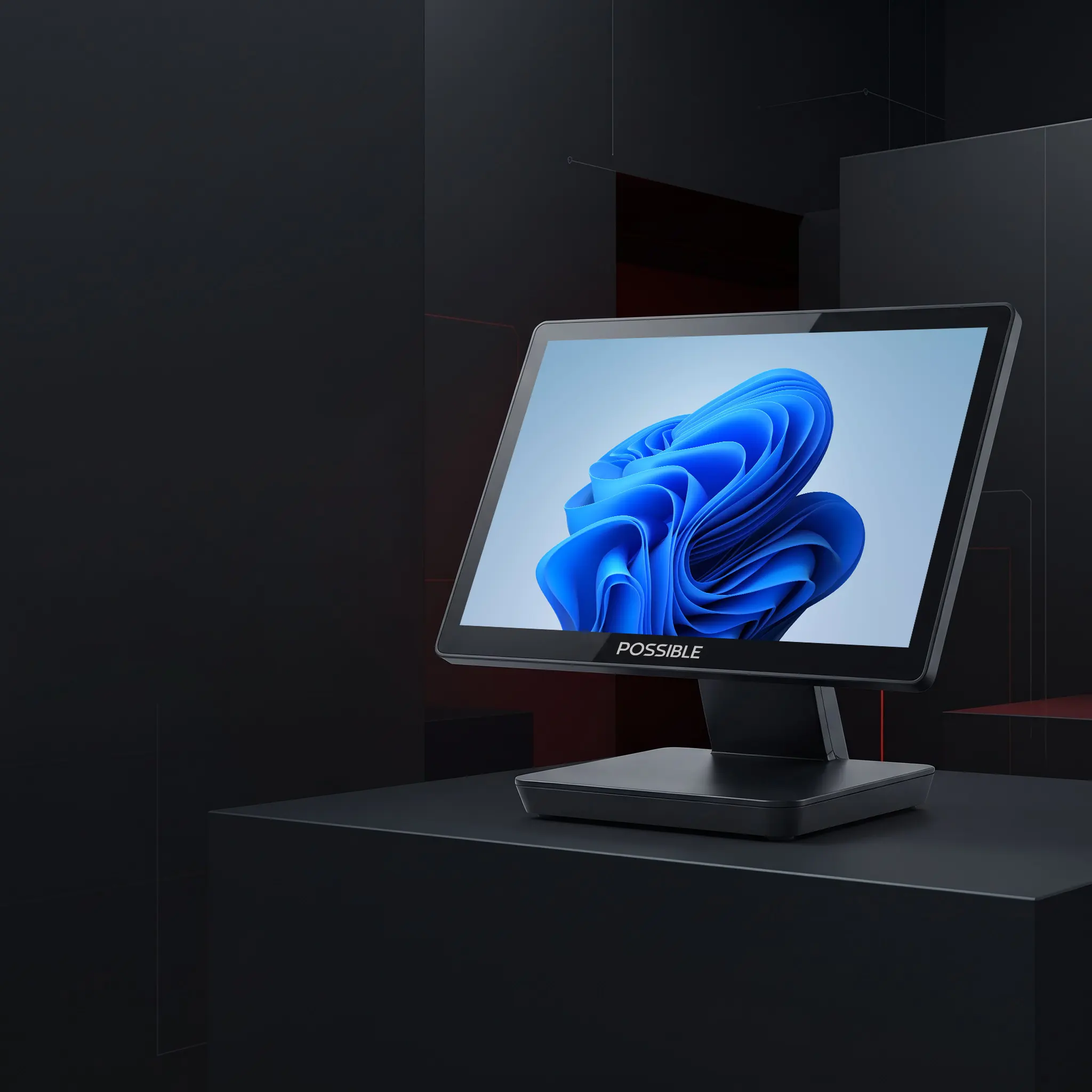 POSSIBLE touch POS system on a counter